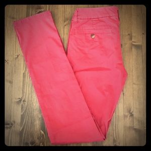 American Eagle coral skinny trousers